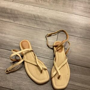 a new day Beige Strappy Sandals with Comfort Sole